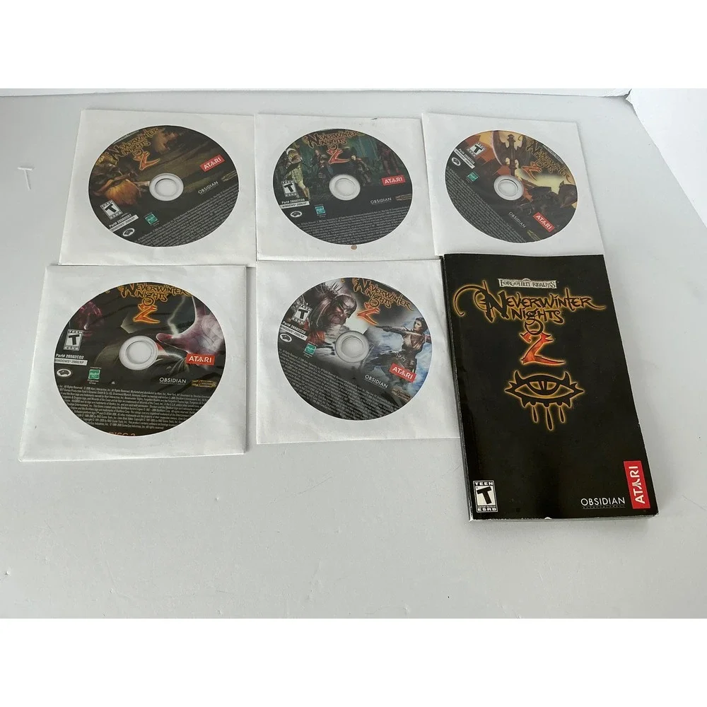 Atari Neverwinter Nights 2 PC Game RPG Forgotten Realms D&D‎ Multi-Disc Set